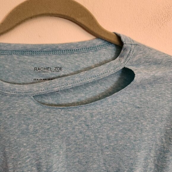 Lot of 2 Rachel Zoe NWT Cut Out Crewneck Short Sleeve Tee Shirts Size M - Picture 4 of 11